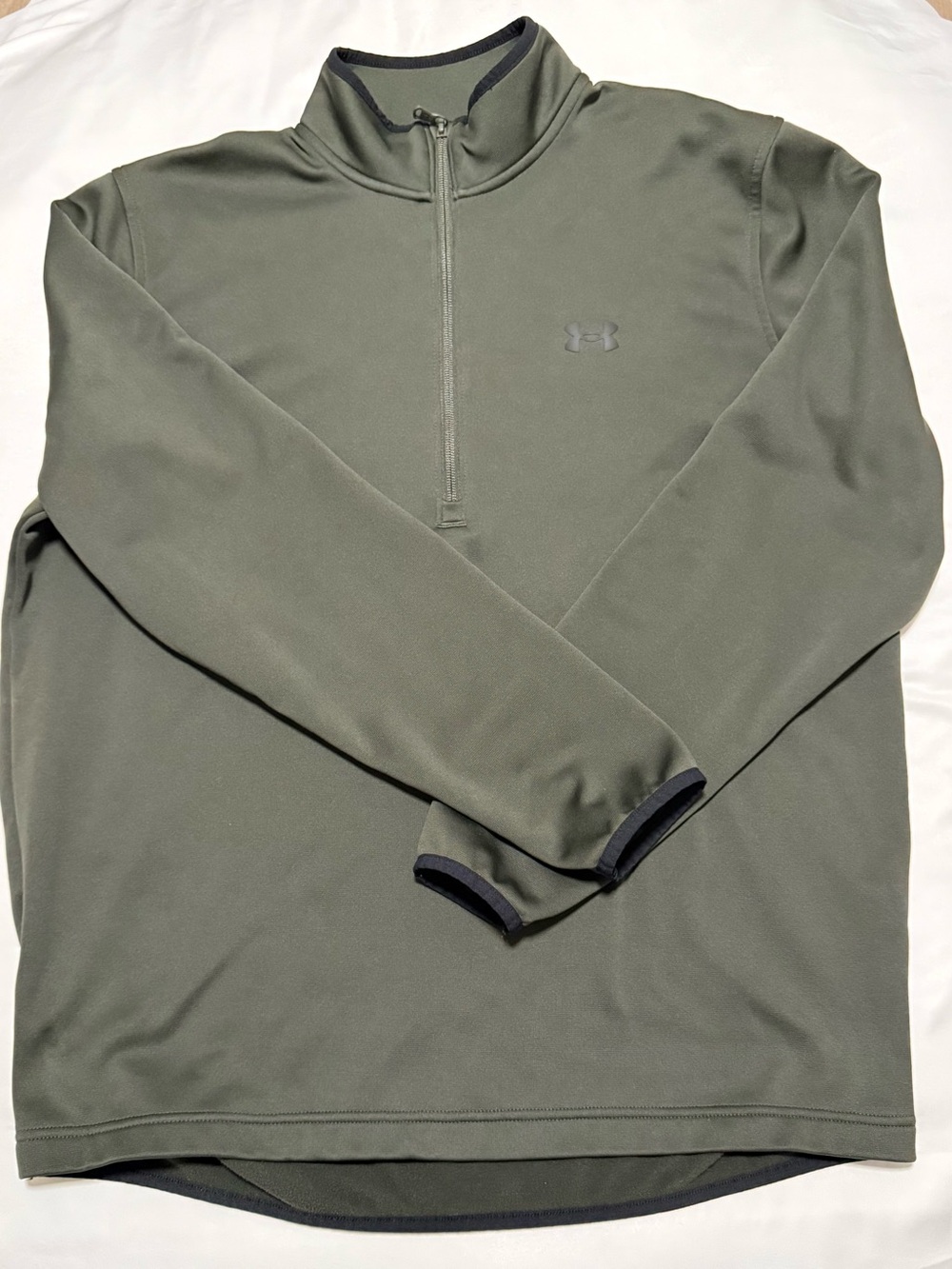 Under Armour Olive Green Quarter-Zip Performance Jacket